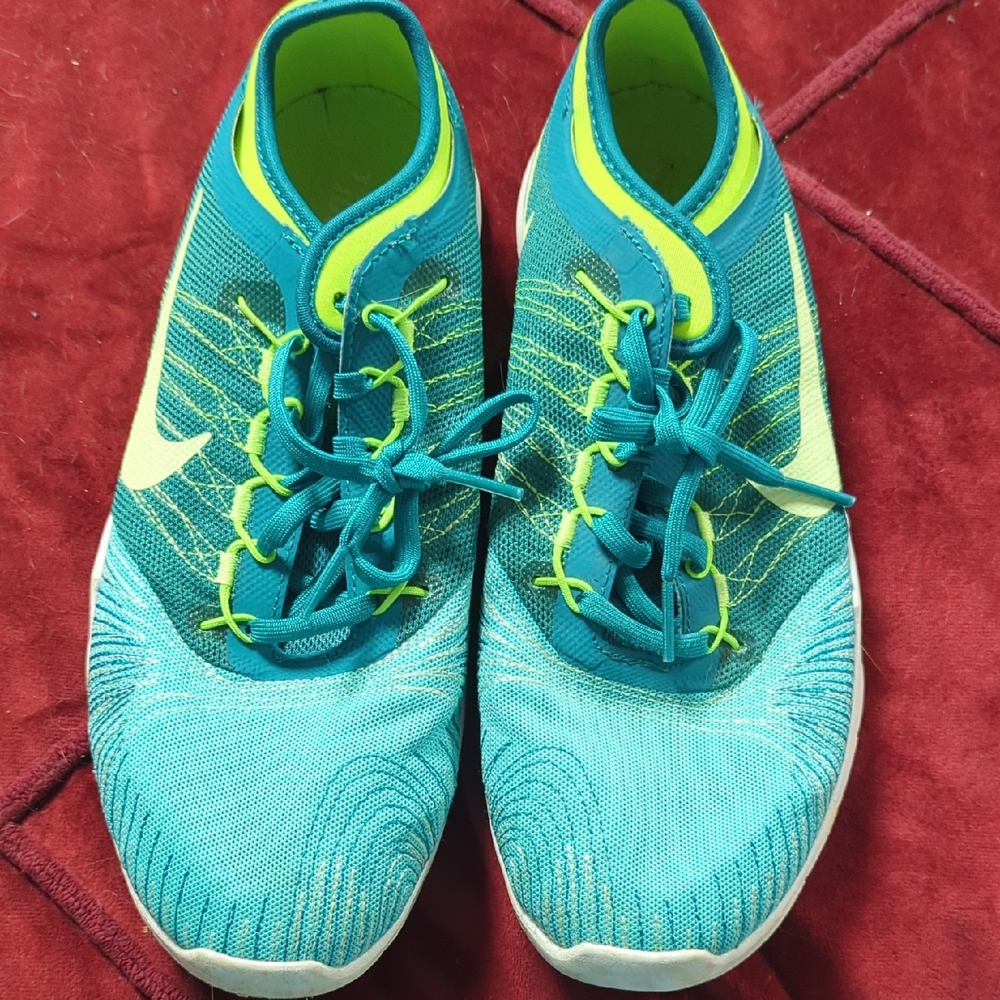 Nike Vibrant Teal and Lime Sneakers